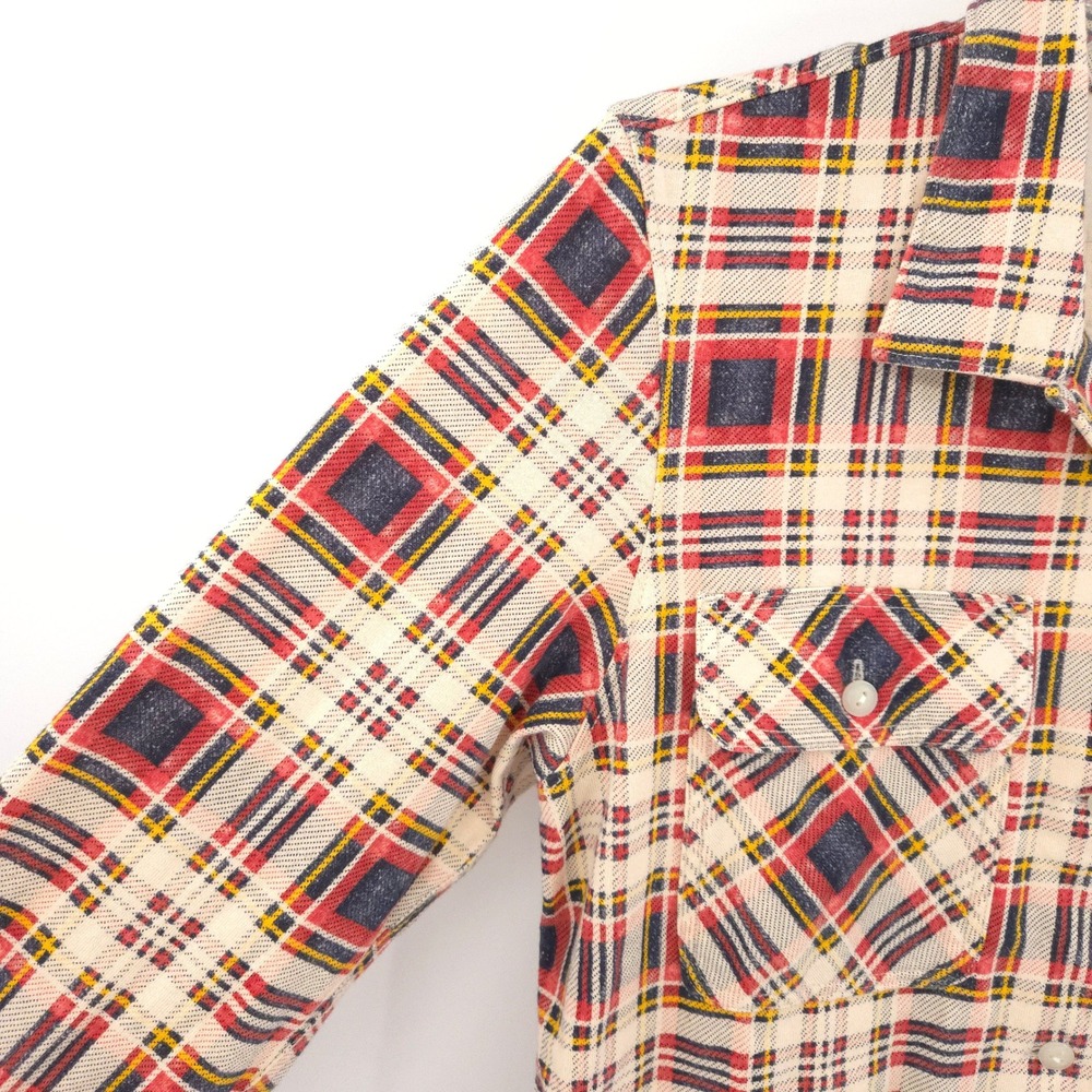 RRL Double Ralph Lauren Plaid-print jersey camp Shirt Womens 3 (US6) NWT $295 - Picture 2 of 13